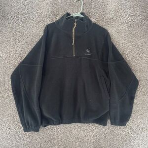 Laguna Beach California Sweatshirt Adult Medium Black Quarter Zip Fleece Preppy